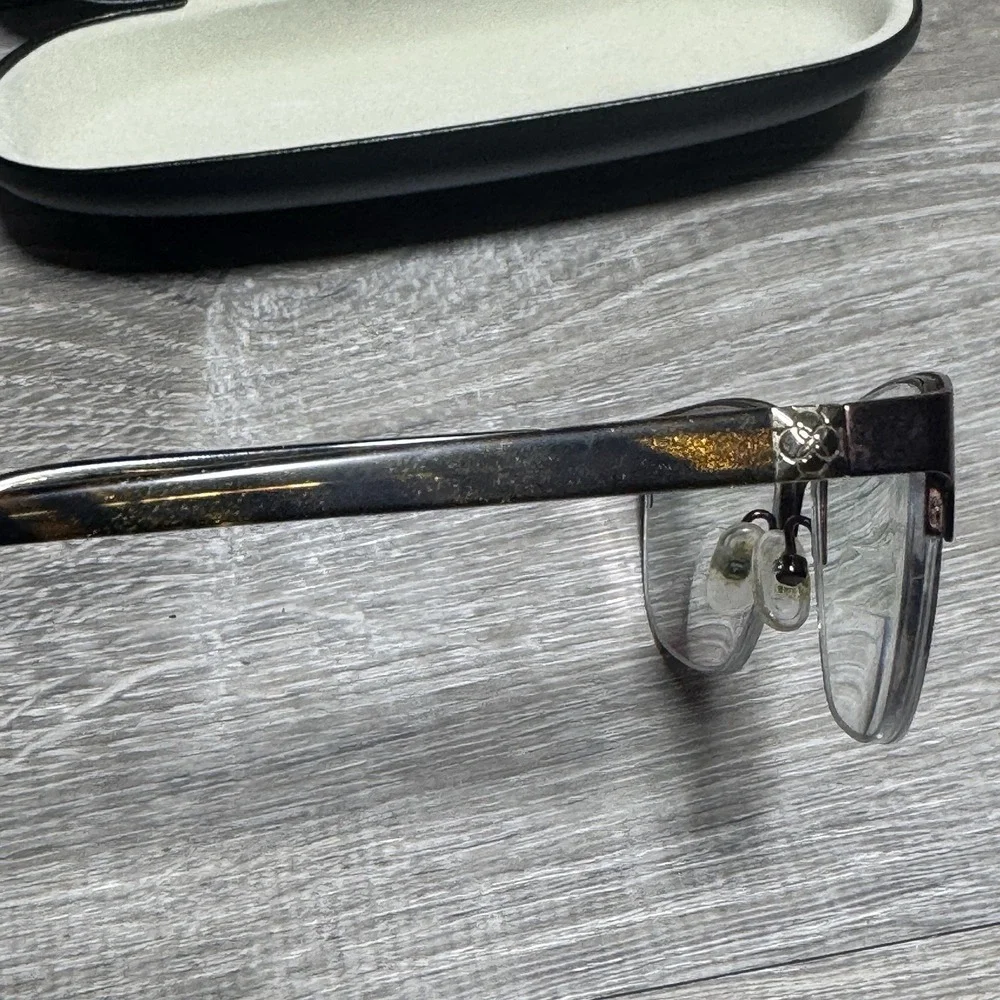 Ann Taylor Eyeglasses AT200 C03 51-17-135 Brown Tortoise Half Rim Frame w/ Case‎